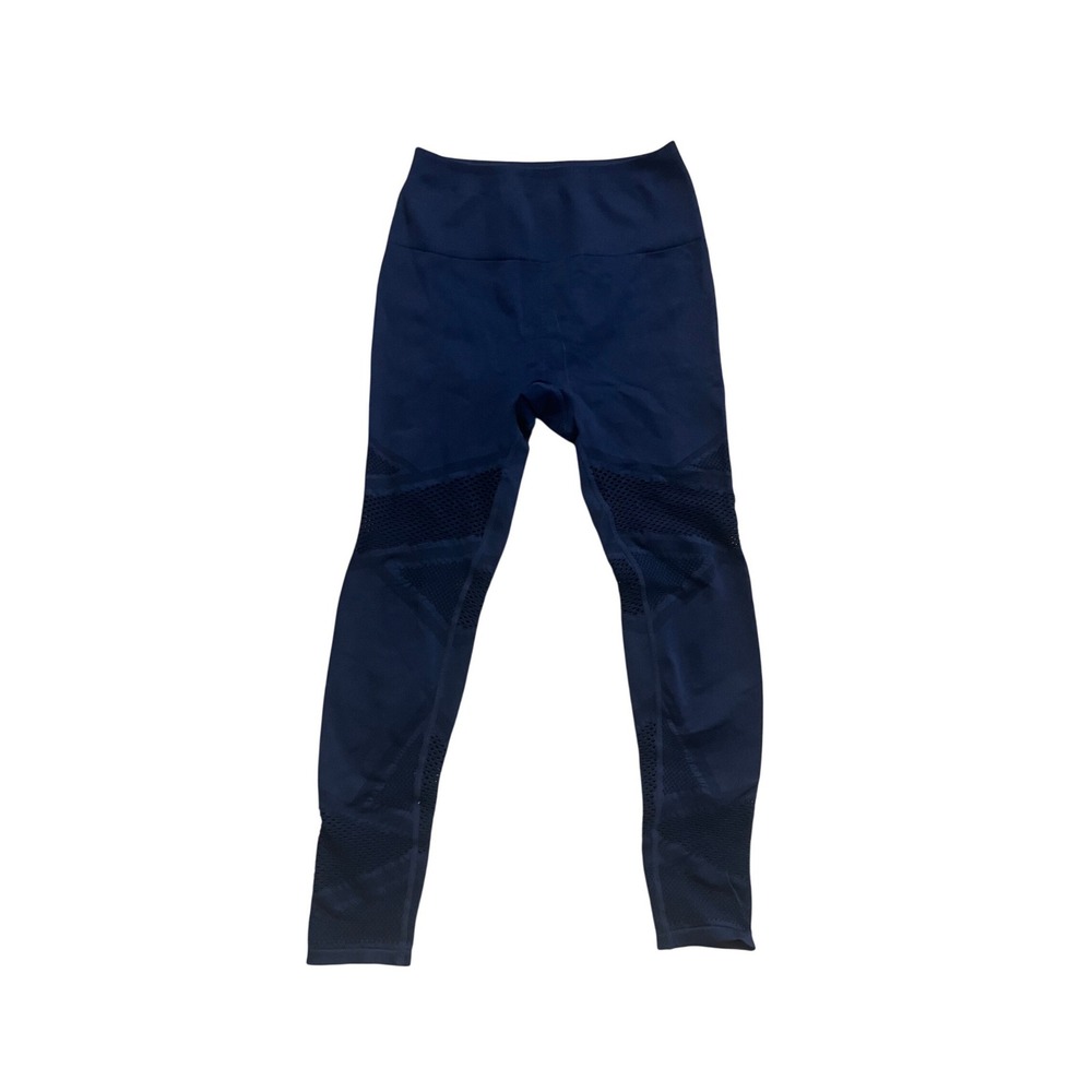 Fabletics‎ Navy Blue Seamless Mesh High Waisted Compression Leggings XS